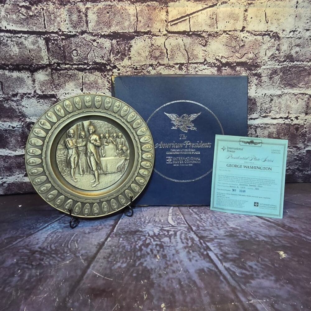 Vintage Presidential Oath of Office International Pewter Limited Edition plate